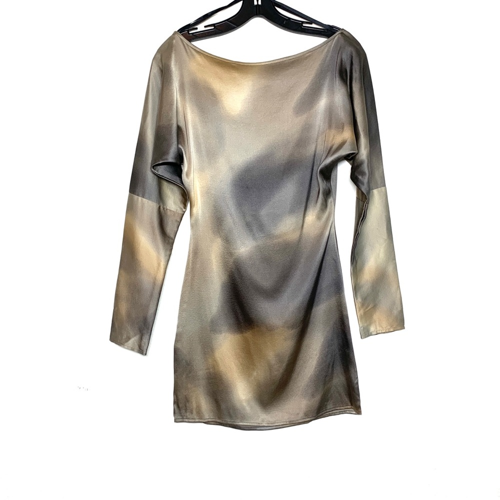 Elegant Multicolor Long Sleeve Dress